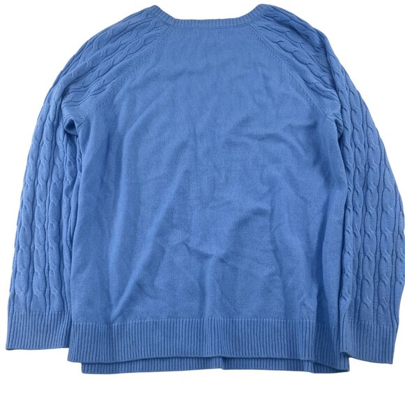 Croft & Barrow XL Blue Cable Knit Sweater Acrylic Lightweight - Picture 5 of 5